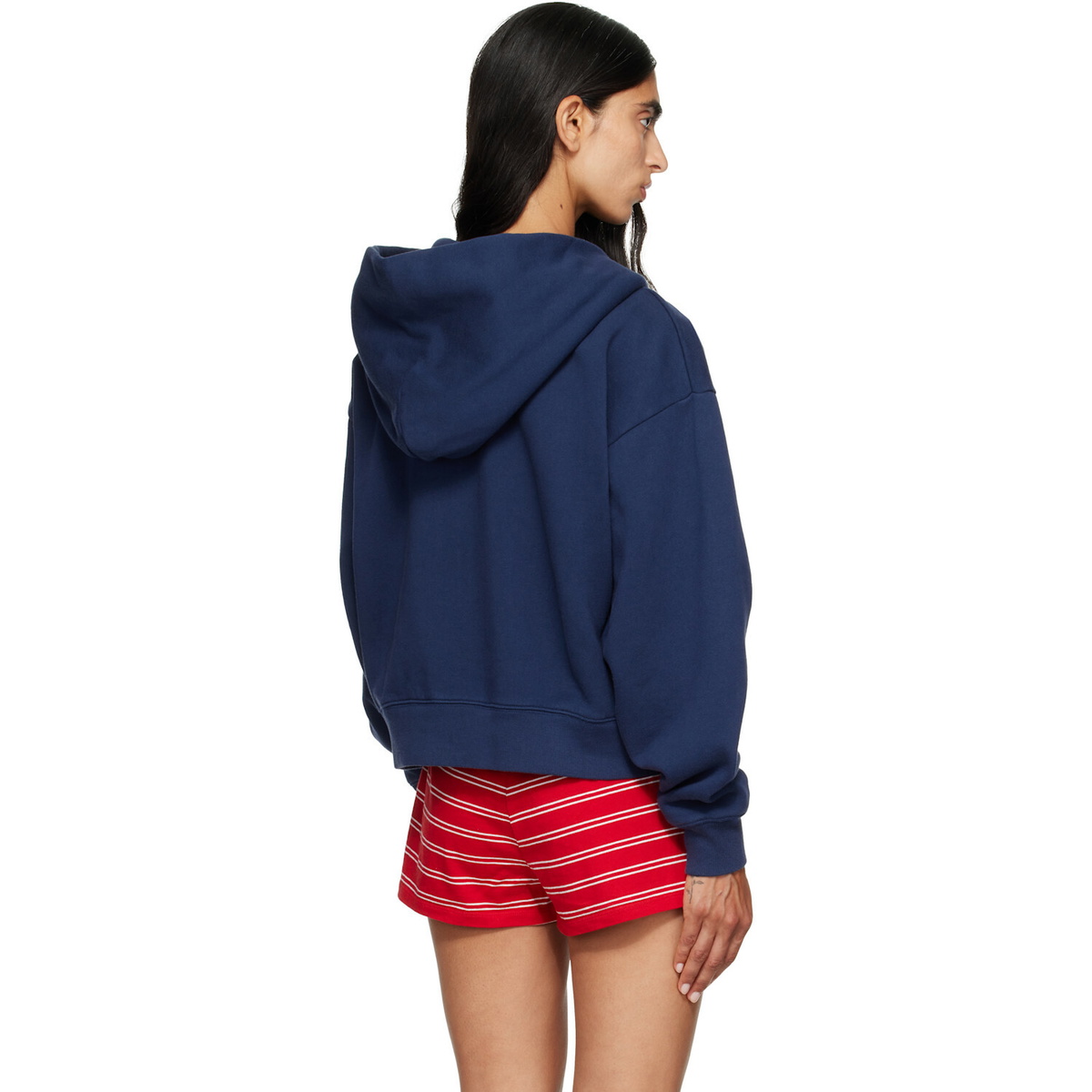 Sporty & Rich Navy Vendome LA Embroidered Zip Hoodie