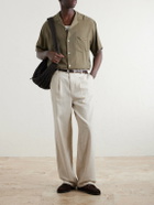 Oliver Spencer - Cotton and Linen-Blend Drawstring Trousers - Neutrals