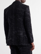 TOM FORD - Astracan Plissé Silk Tuxedo Jacket - Black