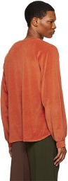 SC103 Orange V-Neck Sweater