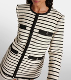 Veronica Beard Foster striped cotton-blend jacket