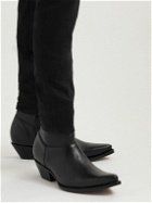 Enfants Riches Déprimés - Thunderhead Appliquéd Leather Western Boots - Black