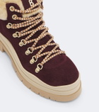 Bogner Arosa shearling-trimmed suede ankle boots
