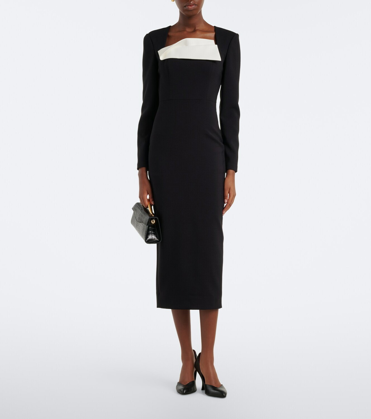 Roland Mouret Paneled crêpe cocktail dress