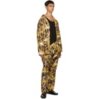 Versace Underwear Black and Yellow Animalier Barocco Pyjama Trousers