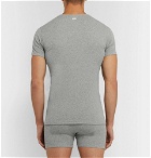 Schiesser - Ludwig Slim-Fit Mélange Stretch-Cotton Jersey T-Shirt - Gray