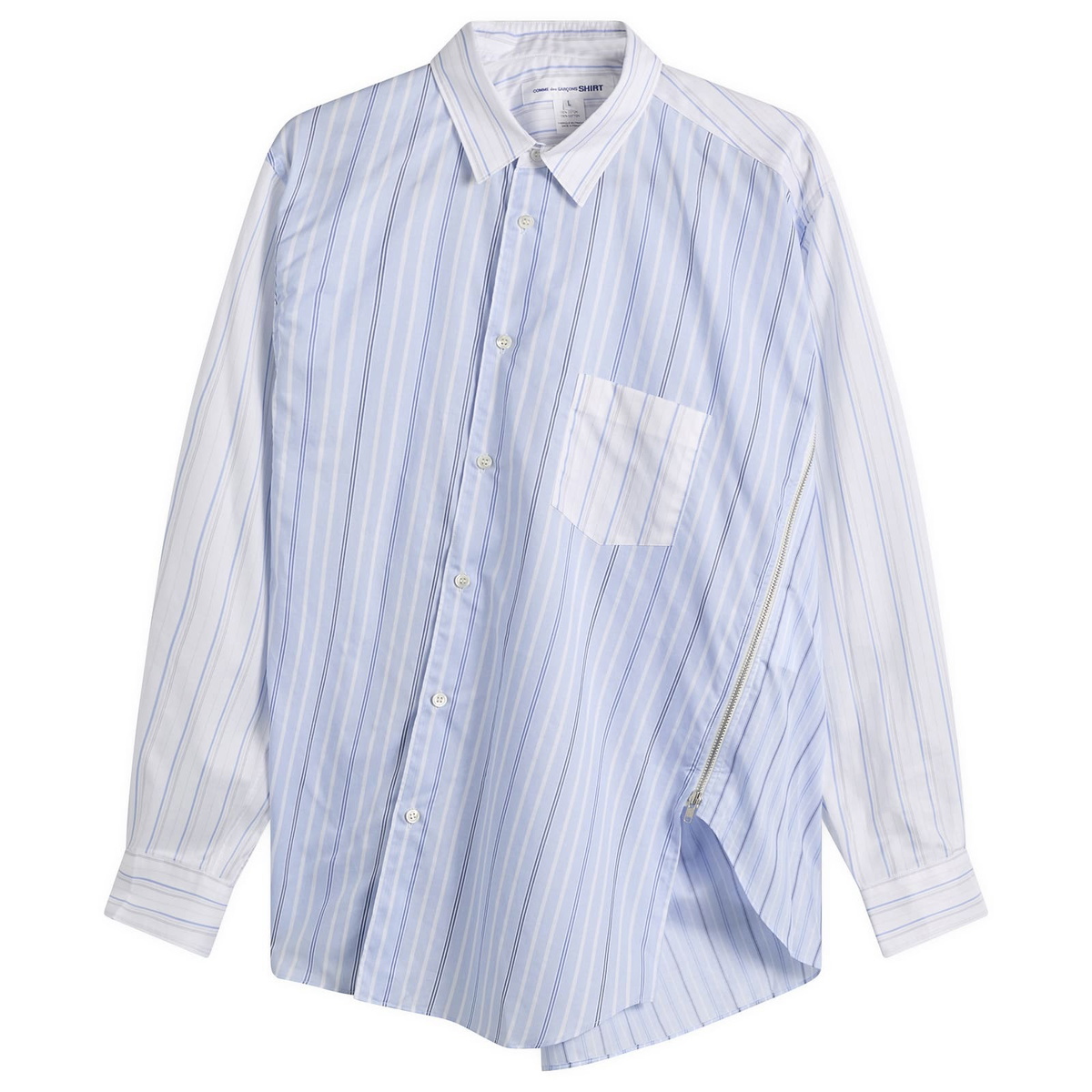 Comme des Garçons SHIRT Men's Striped Poplin Shirt in Stripe X Stripe