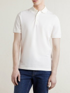 Canali - Cotton-Piqué Polo Shirt - White