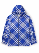 Burberry - Checked Nylon-Twill Hooded Jacket - Blue