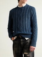 Polo Ralph Lauren - Slim-Fit Cable-Knit Cotton Sweater - Blue