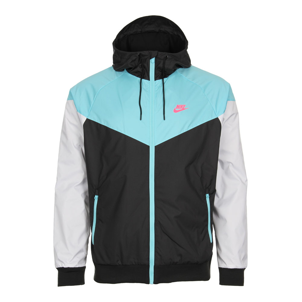 Windrunner Jacket - Black/Aqua/Pink
