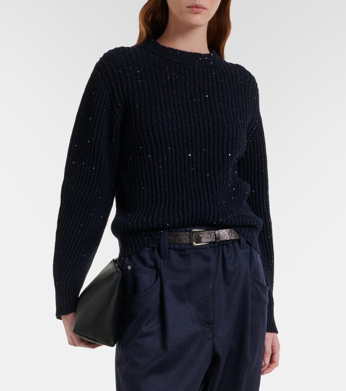 Brunello Cucinelli Sequined cashmere and wool-blend sweater