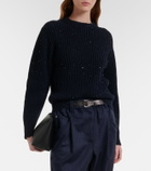 Brunello Cucinelli Sequined cashmere and wool-blend sweater