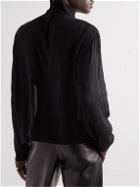 Our Legacy - Cotton-Blend Crepon Zip-Up Sweatshirt - Black