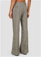 Prince of Wales Flared Pants in Grey