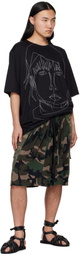 Bless Khaki Camouflage 'Overcamoujerseyshorts' Shorts
