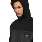 Prada Black Bi-Fabric Hoodie