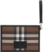 Burberry Brown E-Canvas Check Document Holder