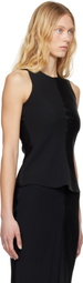 AMI Paris Black Sleeveless Tank Top