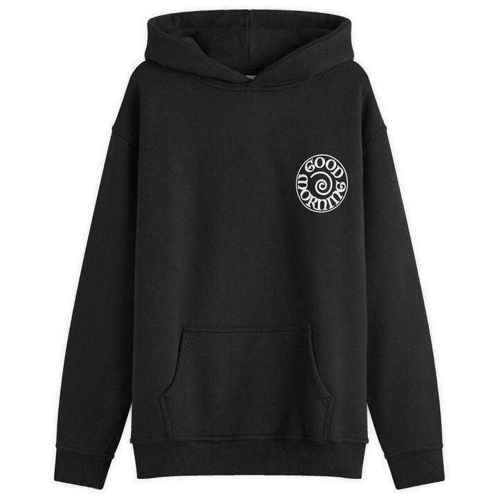 Photo: Good Morning Tapes Men's Spiral Logo Hoodie in Black