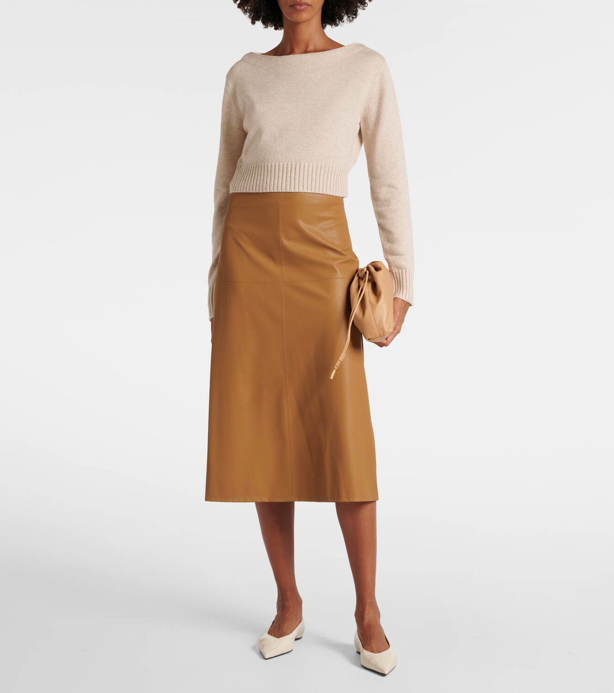 Max Mara LEISURE◆SCILLI◆[シッリ]コーティングスカート Max Mara Leisure Scilli coated jersey midi skirt Max Mara