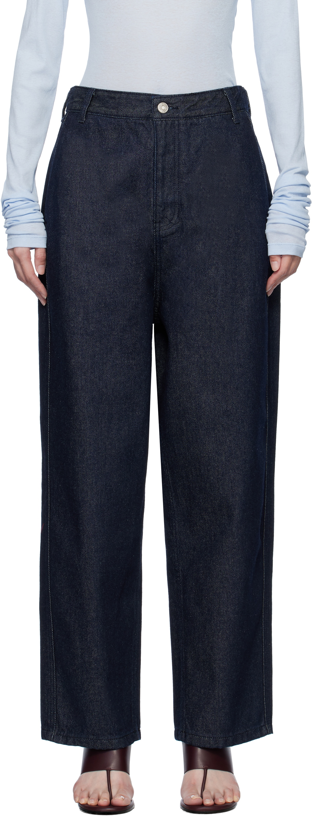LE17SEPTEMBRE Blue Curved Jeans