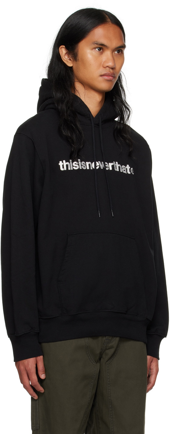 thisisneverthat Black Embroidered Hoodie thisisneverthat