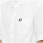 Fred Perry Authentic Men's Short Sleeve Oxford Shirt in White