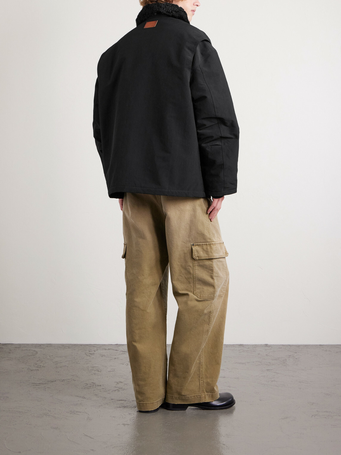 Acne Studios - Omanti Shearling-Trimmed Padded Peached-Nylon Parka - Black