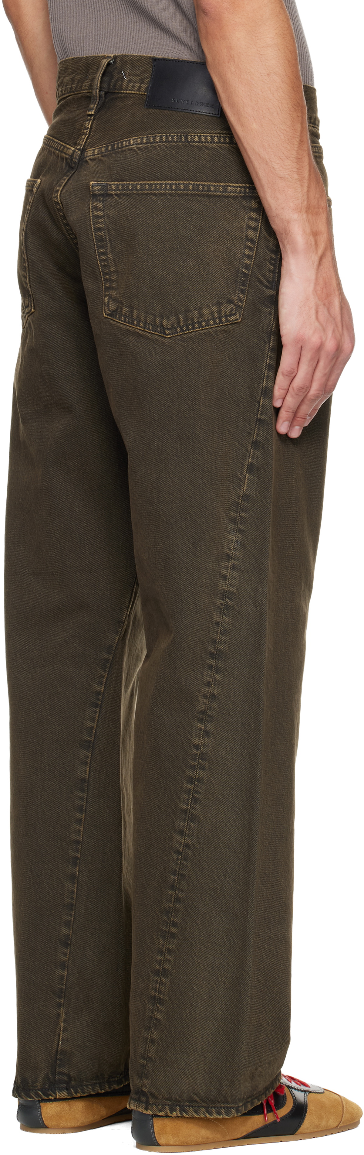 Sunflower Brown Wide Twist Jeans