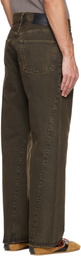 Sunflower Brown Wide Twist Jeans