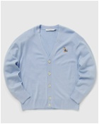 Maison Kitsune Dressed Fox Patch Relaxed Cardigan Blue - Mens - Pullovers