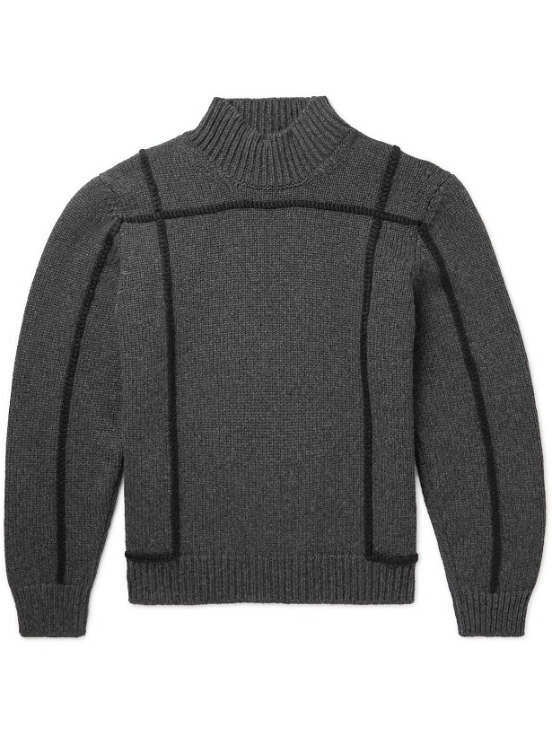 Photo: Brioni - Cashmere and Mohair-Blend Rollneck Sweater - Gray