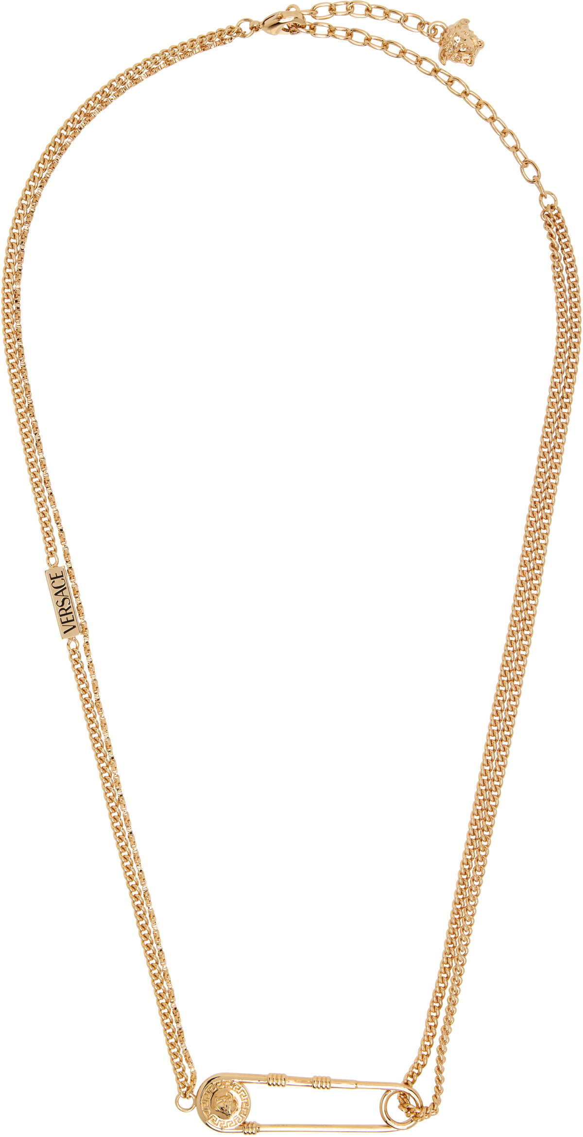 Versace Safety Pin Necklace