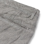 Massimo Alba - Watercolour-Dyed Striped Linen Trousers - Men - Gray