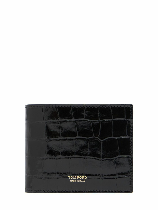 Photo: TOM FORD Shiny Croc Embossed Bifold Wallet