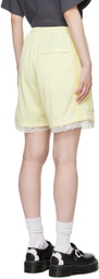 MadeMe Yellow Lace Trim Shorts