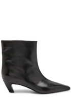 Khaite Arizona 50 Leather Ankle Boots Black