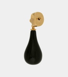 Toteme Onyx gold-plated drop earrings