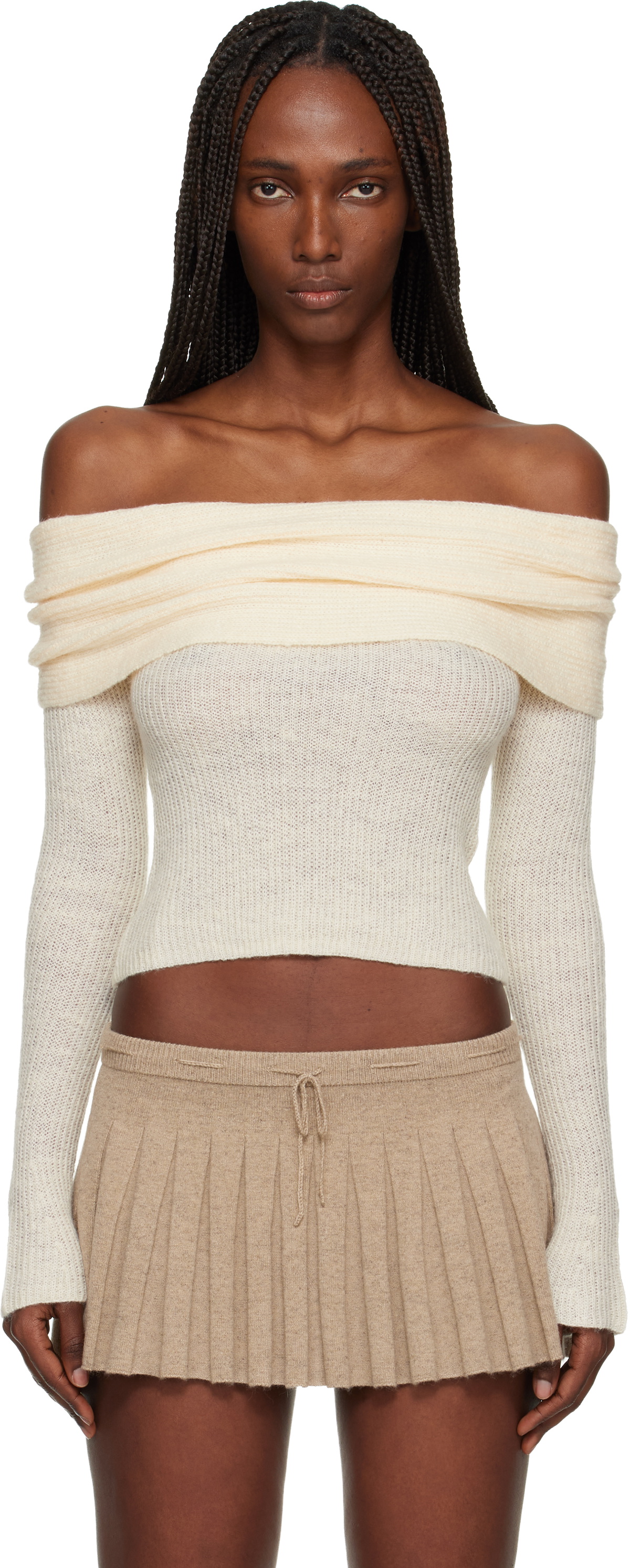 GUIZIO Off-White Marlowe Top