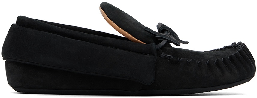 Photo: JW Anderson Black Suede Moc Loafers