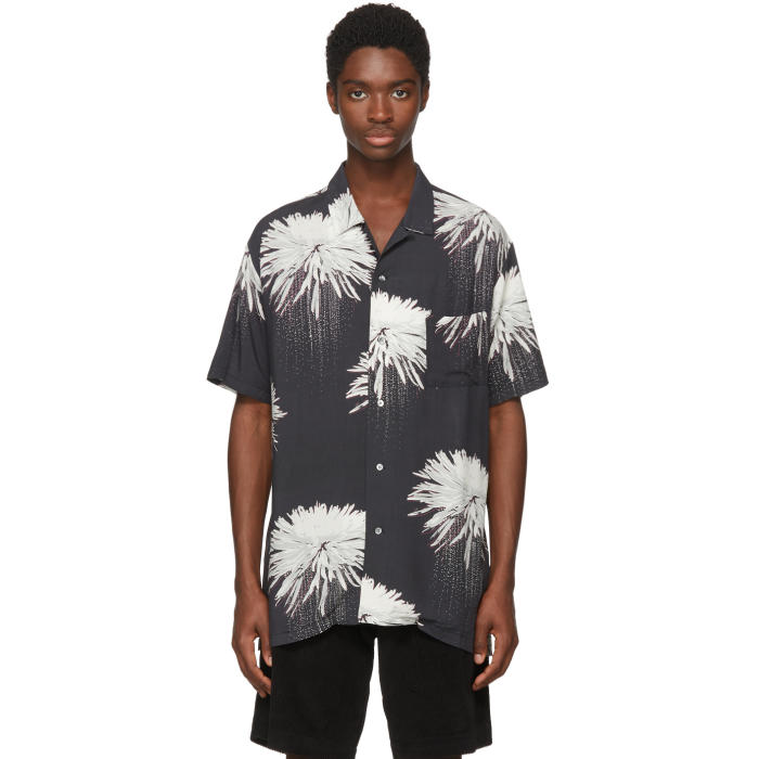 GQ3012◇DOUBLE RAINBOUU : SPACE JUNK Double Rainbouu Black and White Space Junk Shirt Double Rainbouu