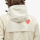 Comme des Garçons Play Men's x K-Way Half Zip Packable Jacket in Beige