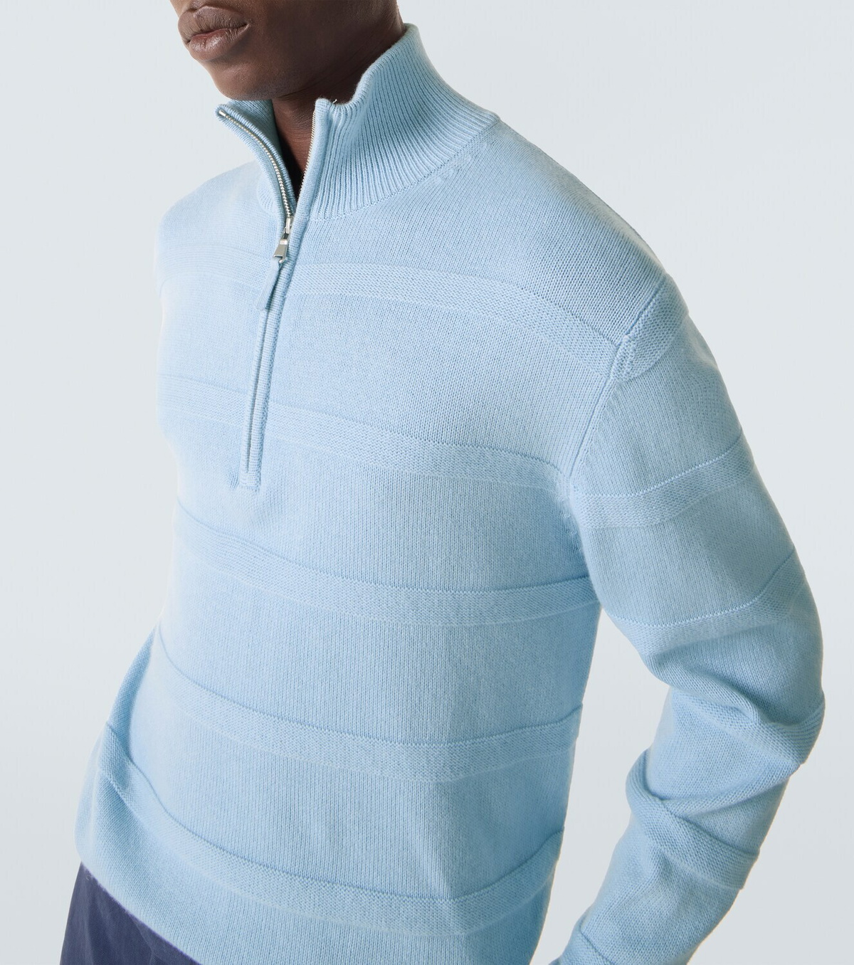 Allude Cotton and cashmere turtleneck sweater