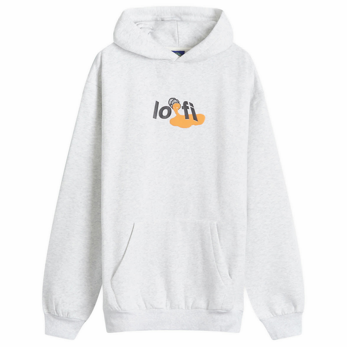 Lo-Fi Men's Paint Logo Hoodie in Ash