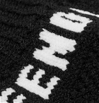 Fendi - Logo-Intarsia Stretch-Knit Socks - Black