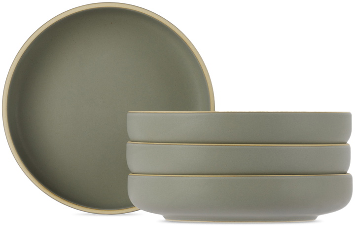 Photo: Lineage Ceramics Gray Deep Lunch Plate, 4 pcs
