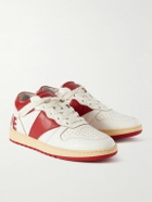 Rhude - Rhecess Colour-Block Distressed Leather Sneakers - White
