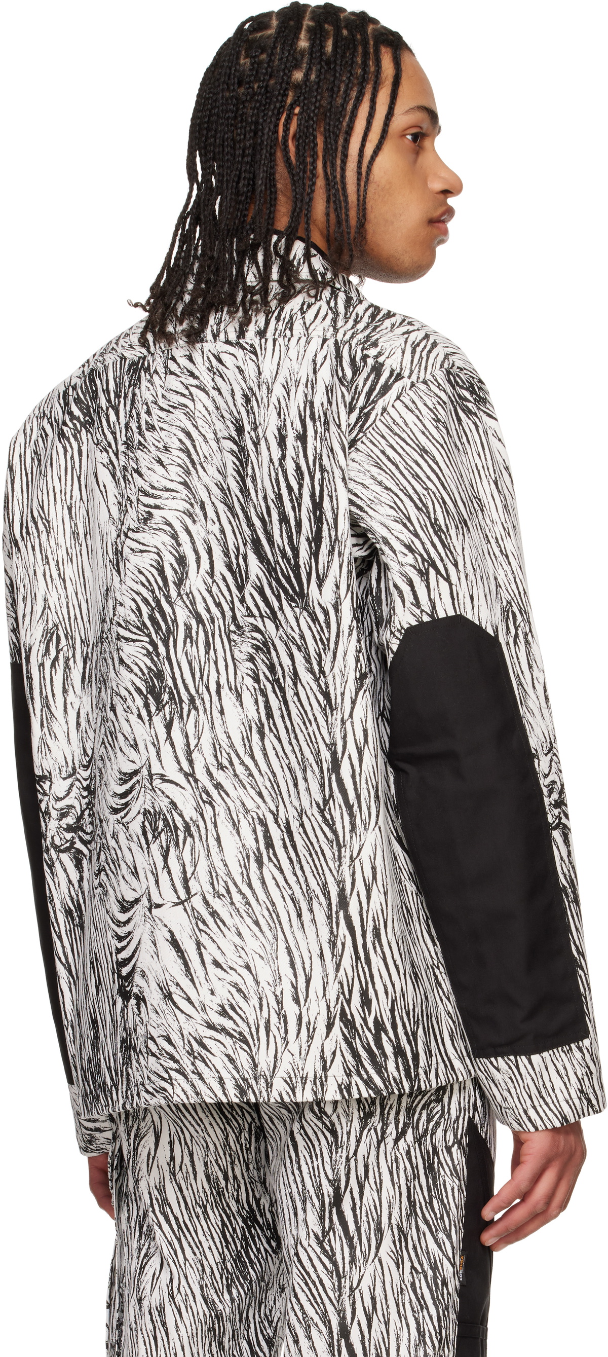 Olly Shinder White & Black Gardiner Blouson Jacket