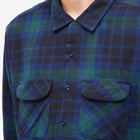 Engineered Garments Men's Classic Shirt in Black Watch Tartan Flannel